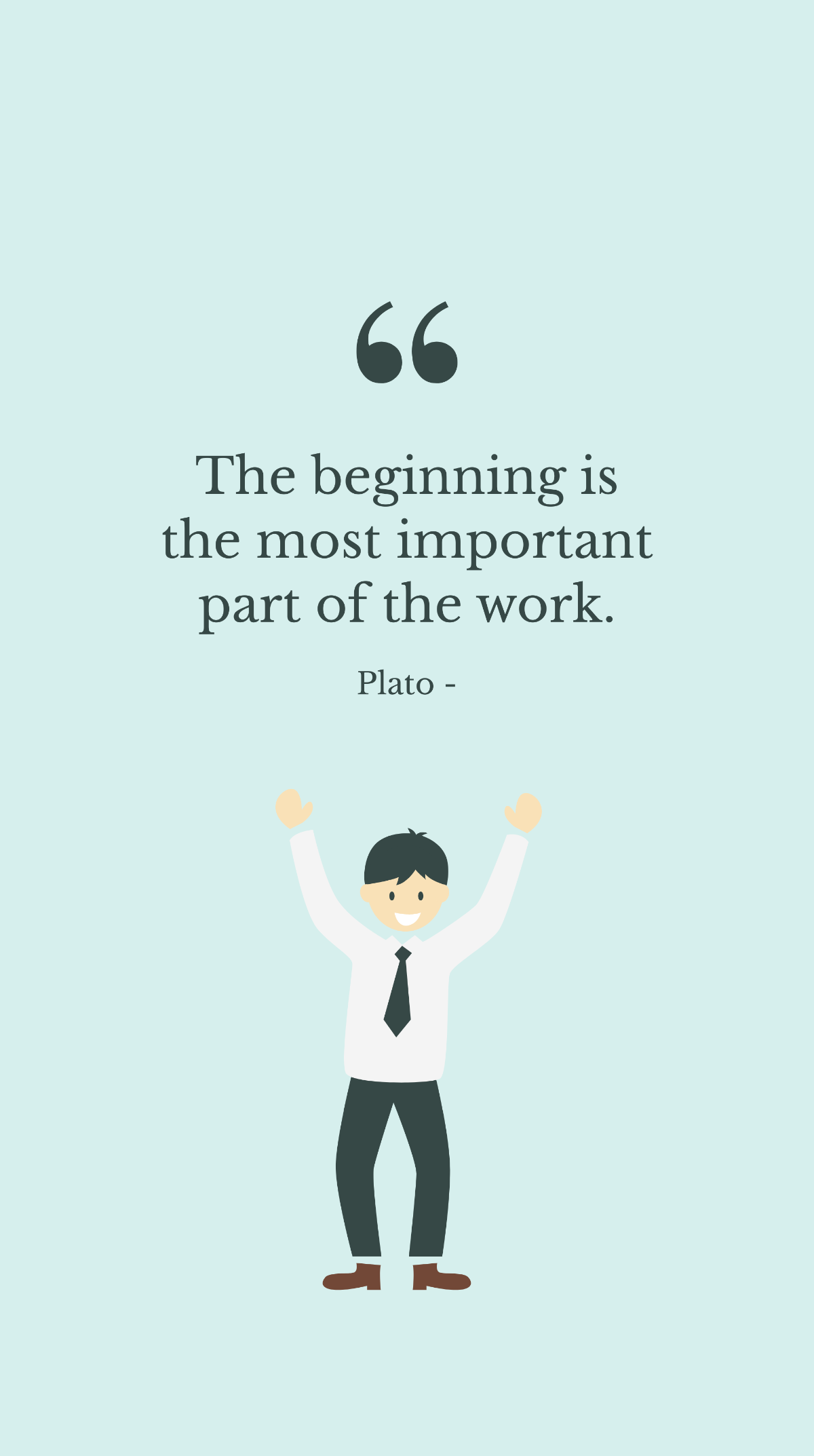 Free Plato - The beginning is the most important part of the work. Template