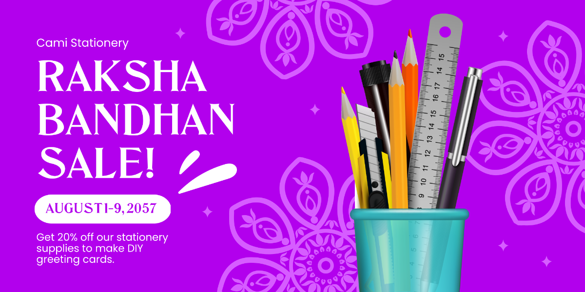Free Raksha Bandhan Sale Banner Template