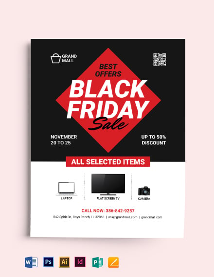 black friday big sale flyer template
