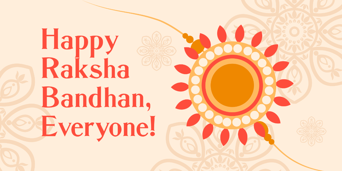 Free Raksha Bandhan Greetings Banner Template
