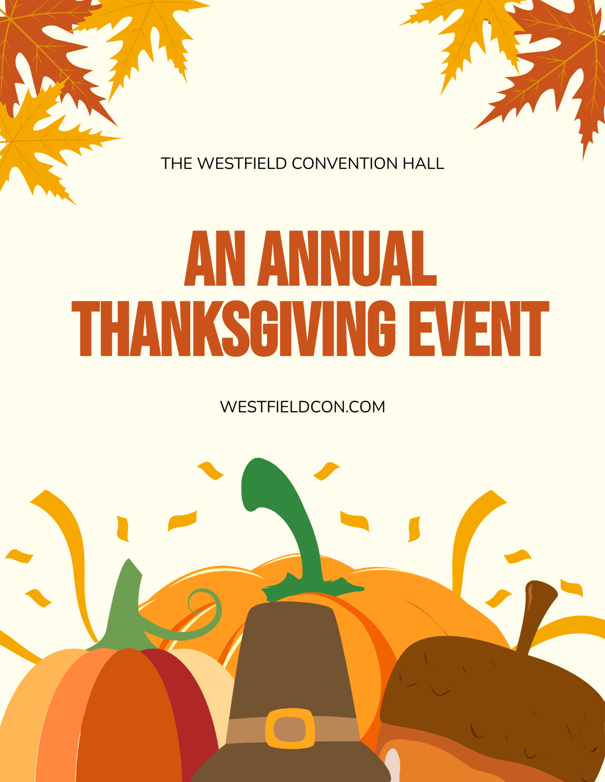 Thanksgiving Event Flyer Template - Edit Online & Download