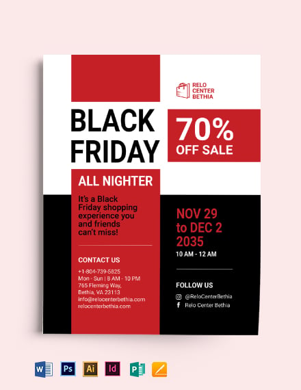 Free custom printable Black Friday flyer templates