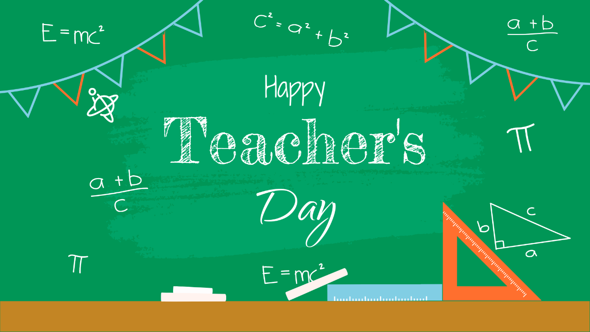 Happy Teacher's Day Background Template