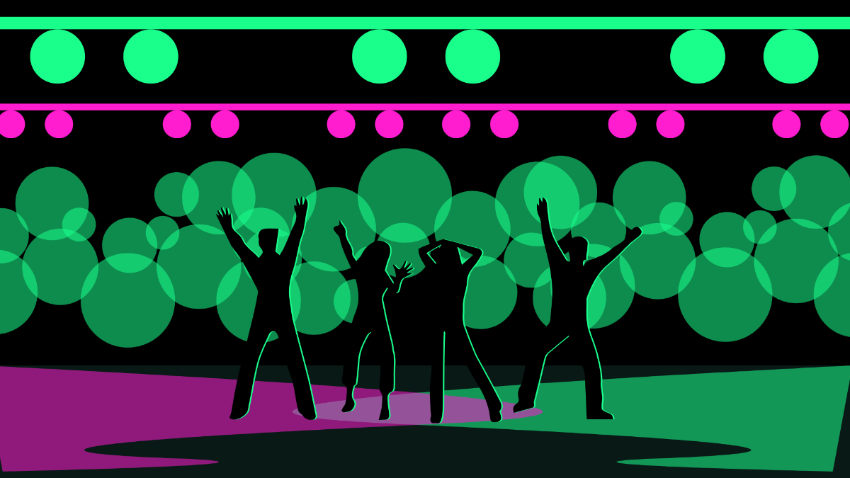 Glow Party Background Template