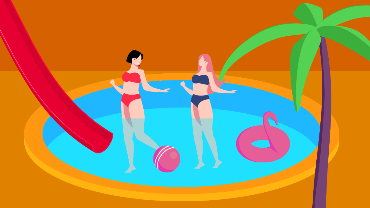 Free Pool Party Background Template