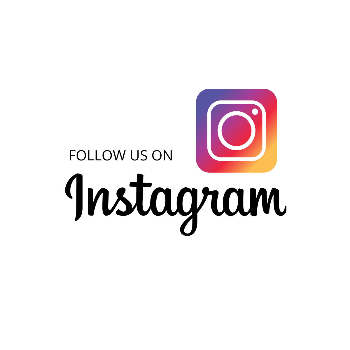 Follow Us On Instagram Vector Template
