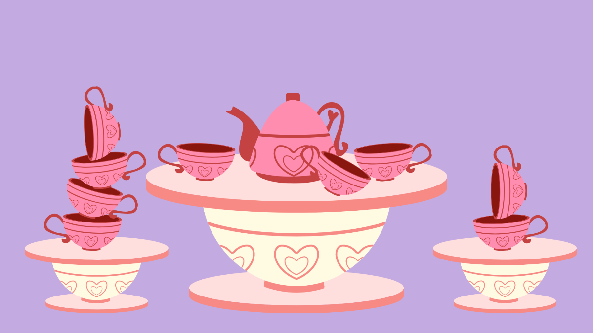 Tea Party Background Template