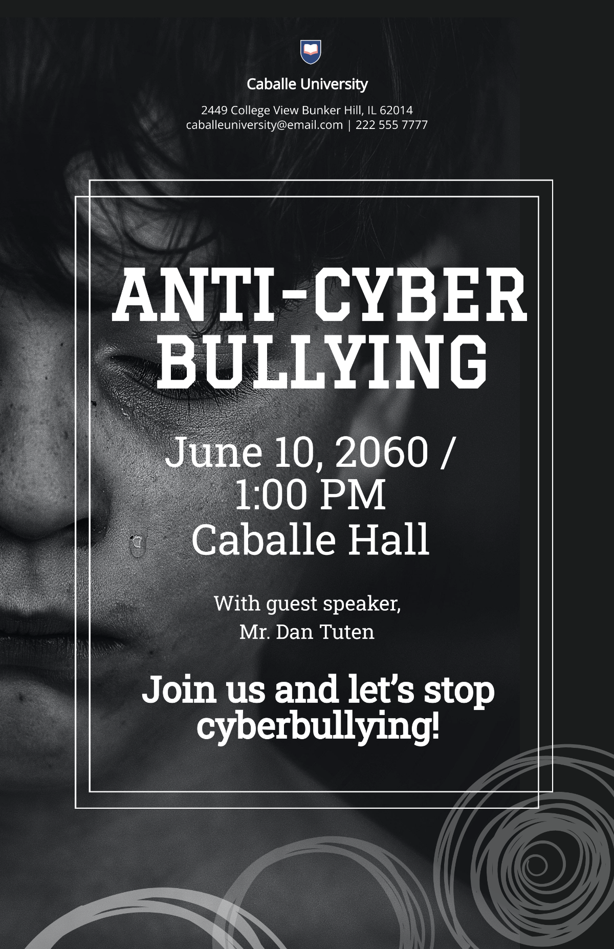 Free Anti Cyber Bullying Poster Template