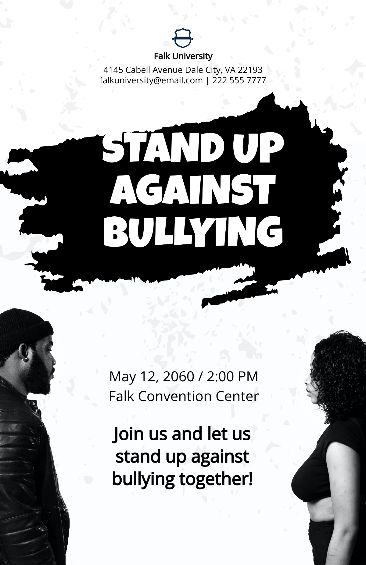 Stand Up Against Bullying Poster Template