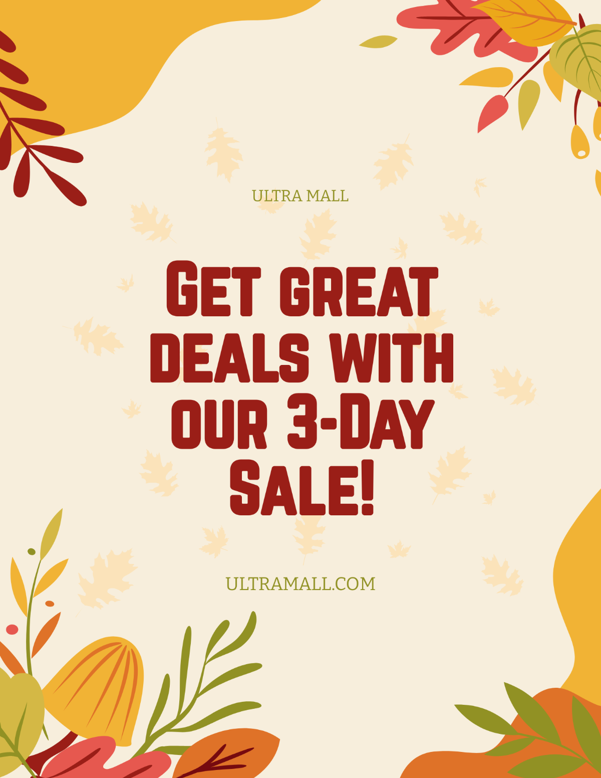 Fall/Autumn Sale Promotion Flyer