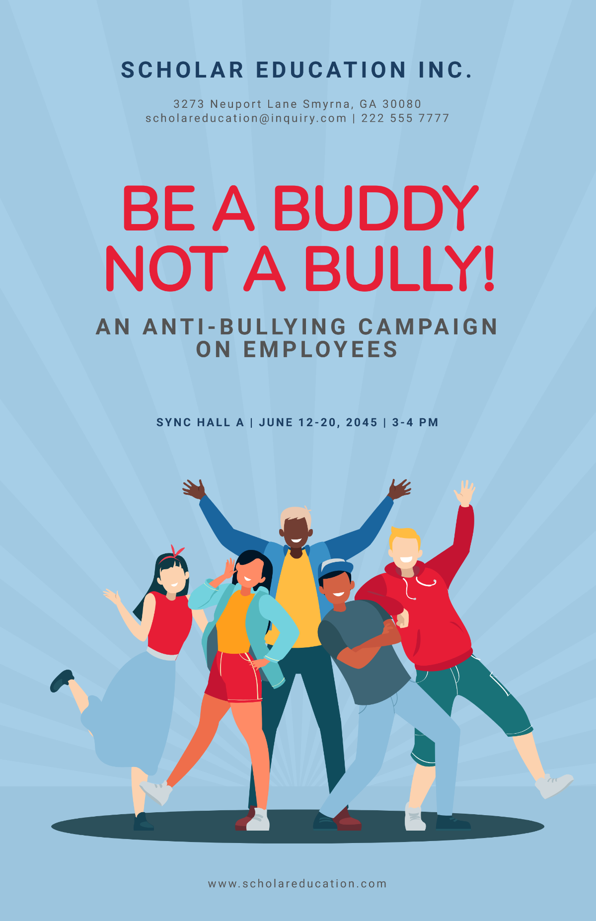 Free Workplace Anti-bullying Poster Template