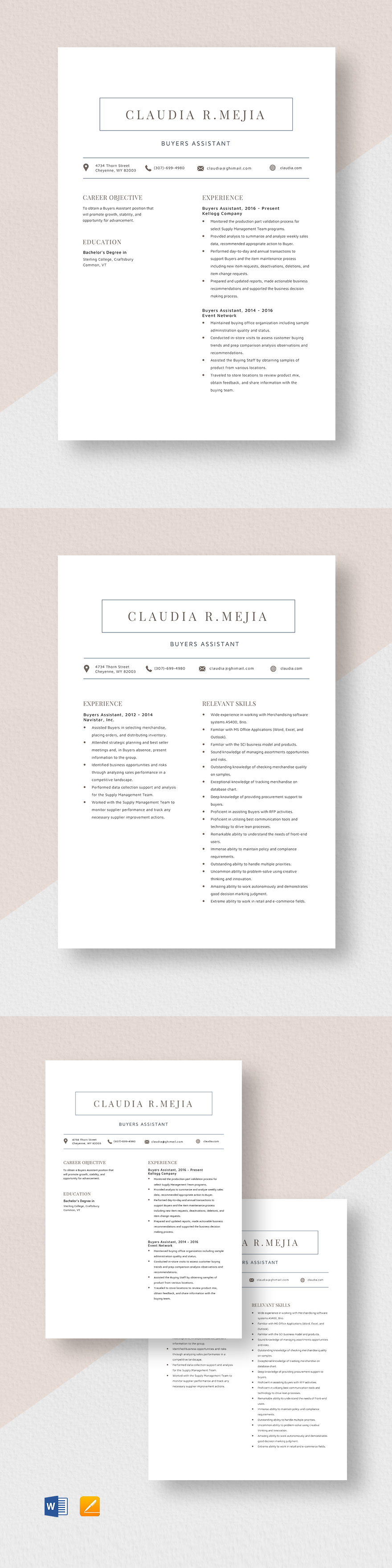 Free Assistant Dean of Students Resume Template - Word, Apple Pages ...