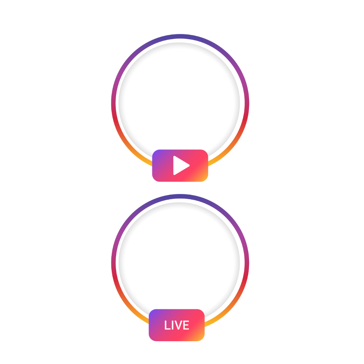 Instagram Live Icon Vector Template