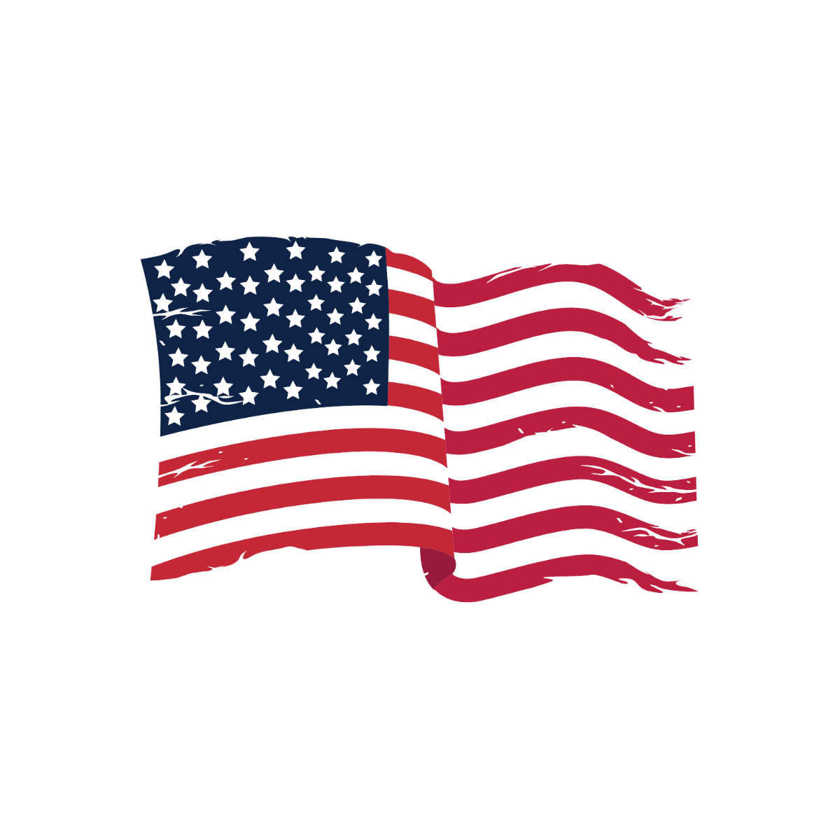 Ripped American Flag Vector Template