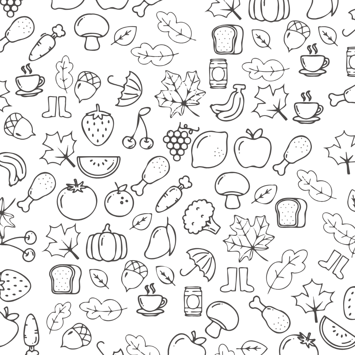 Doodle Fall Vector Template