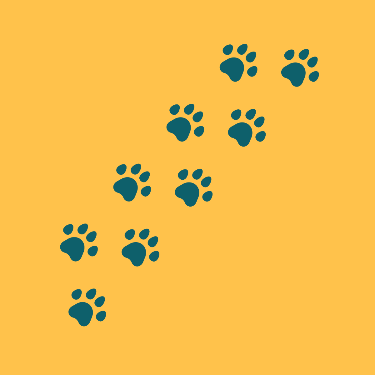 Free Dog Paw Tracks Vector Template