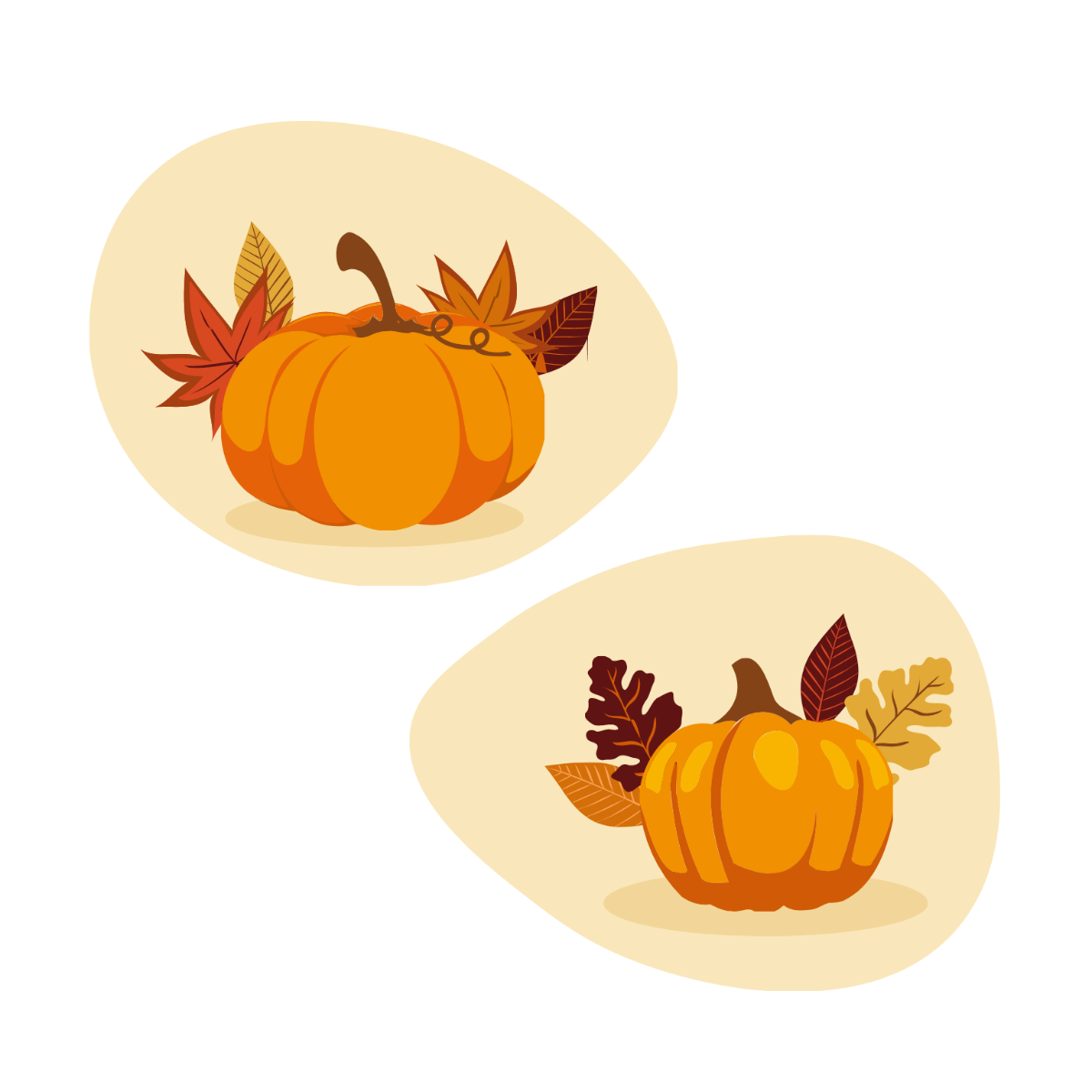 Fall Pumpkin Vector Template