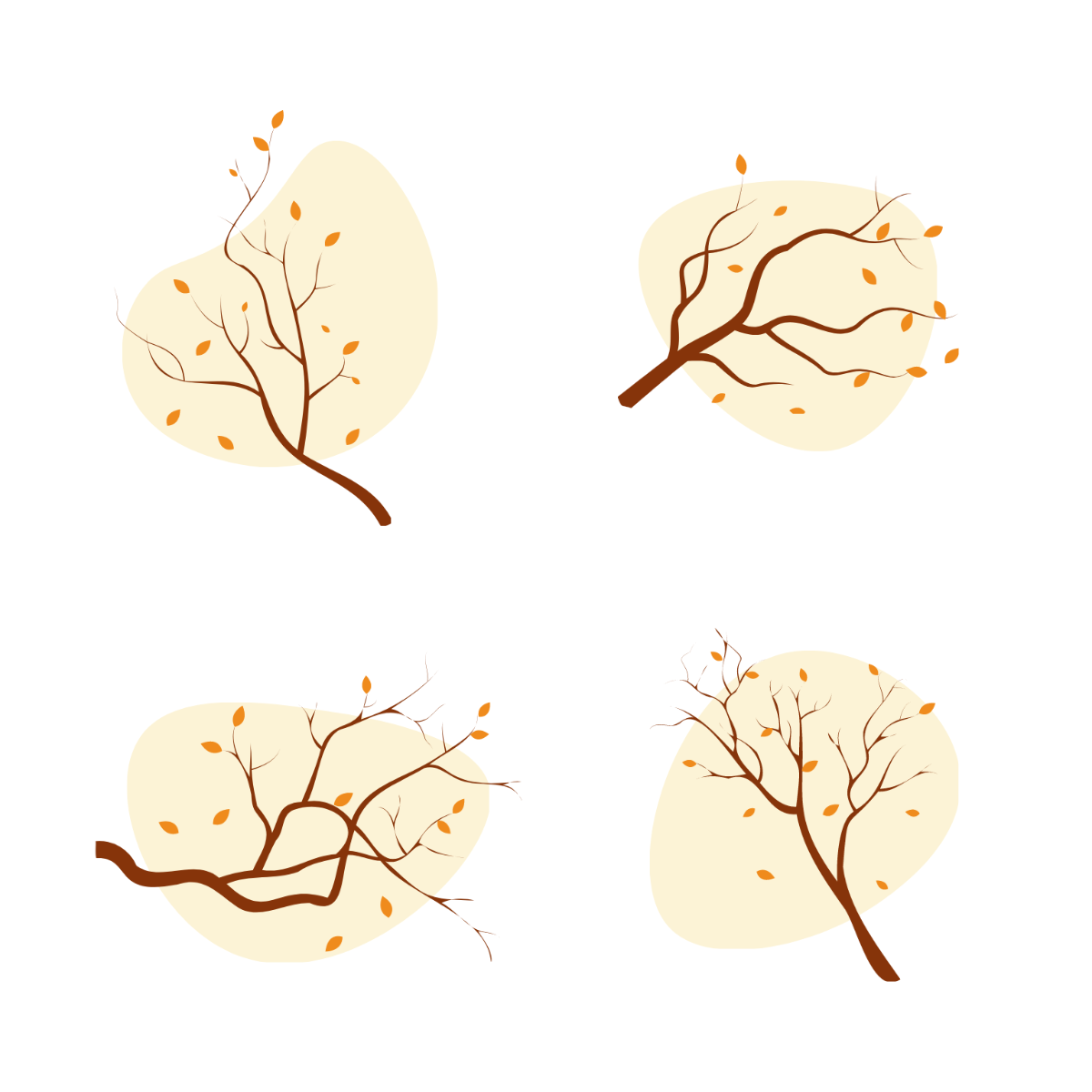 Fall Branches Vector Template
