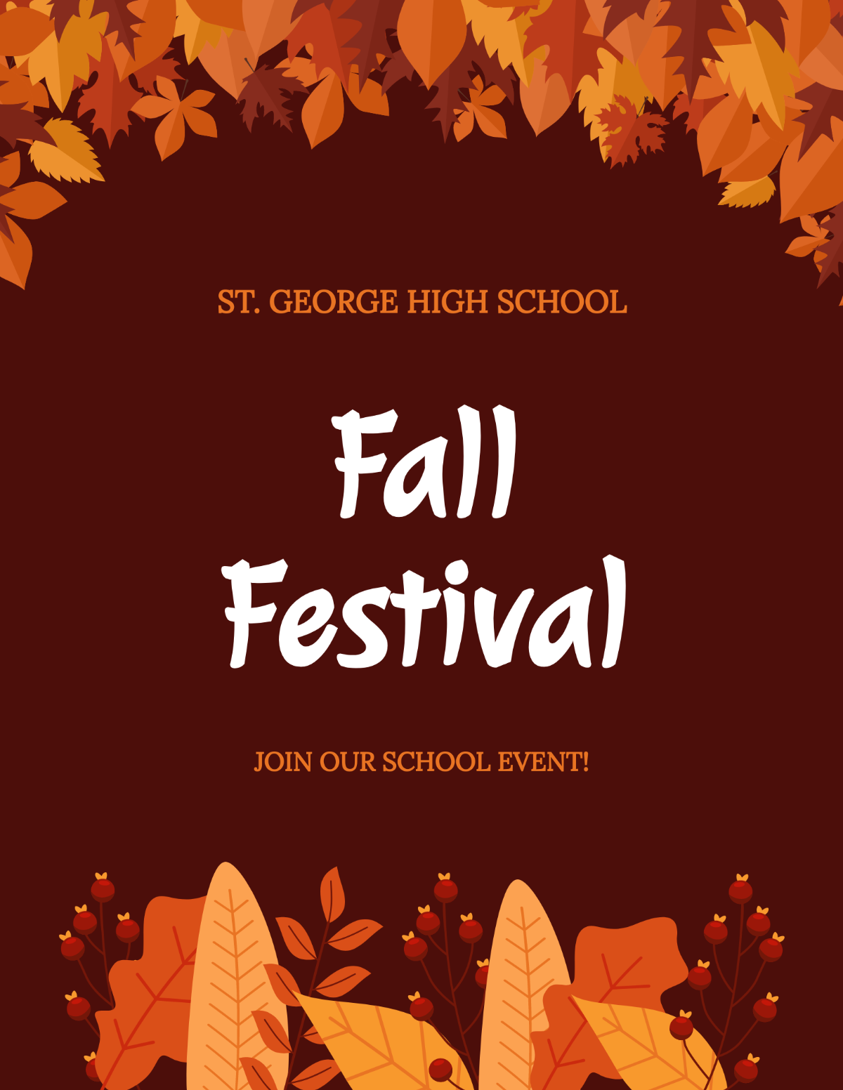 Fall/Autumn Event Flyer Template