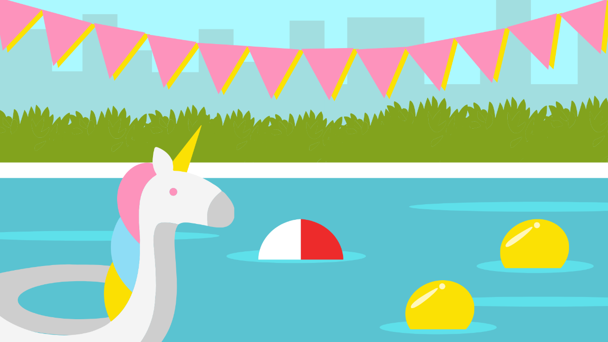 Water Party Background Template