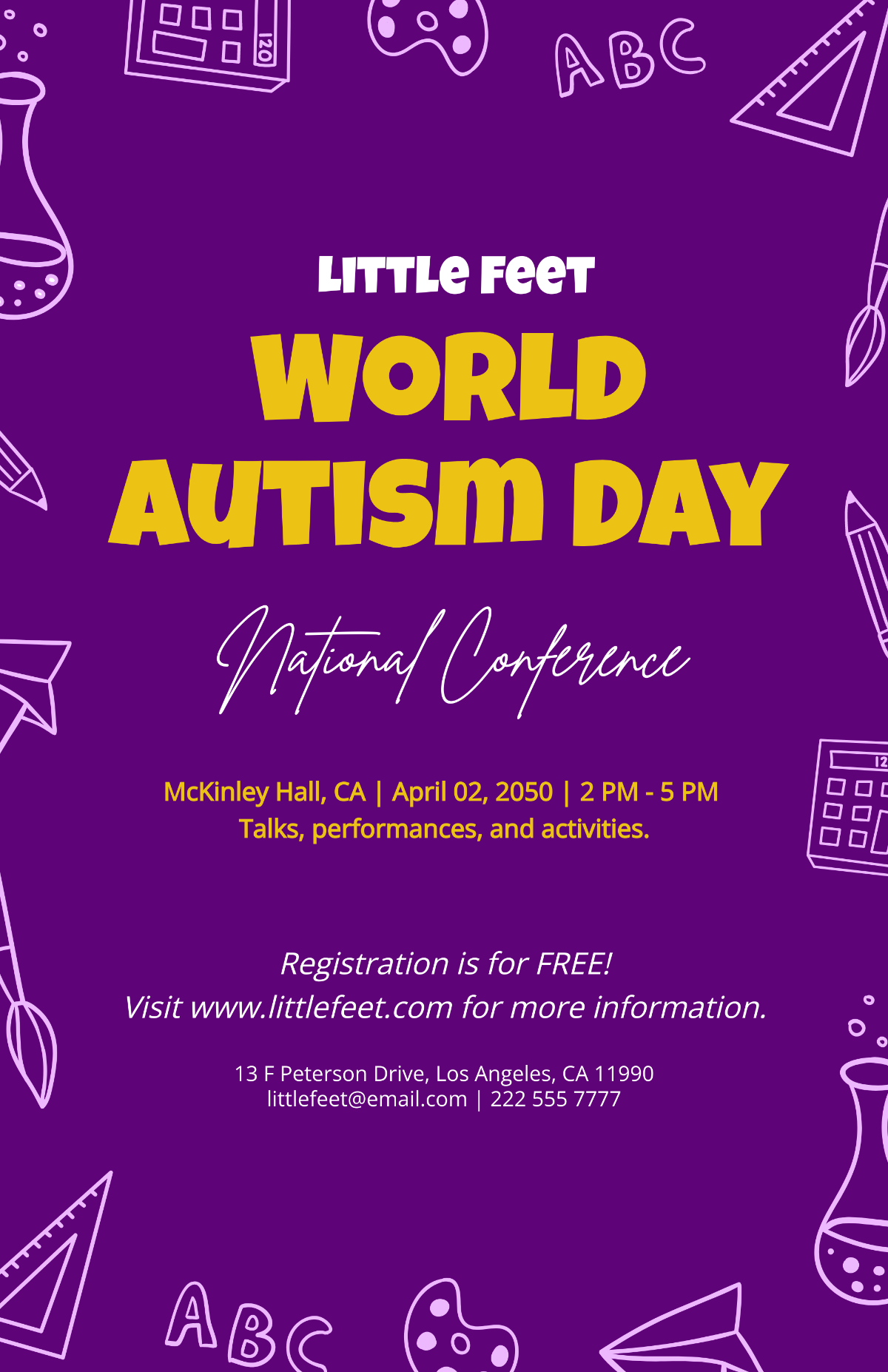 Free Autism Awareness Poster Template