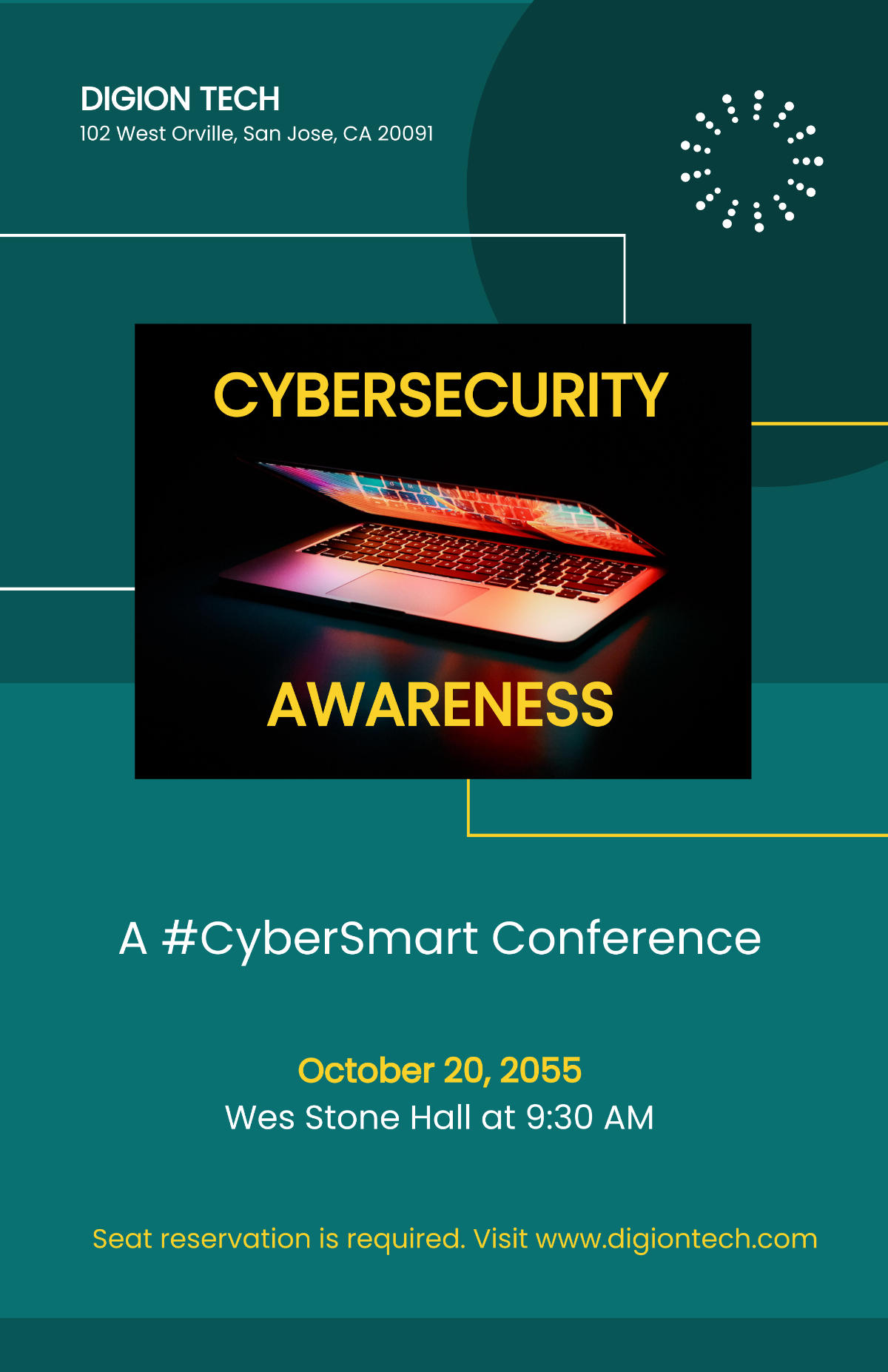 Cyber Security Awareness Poster Template