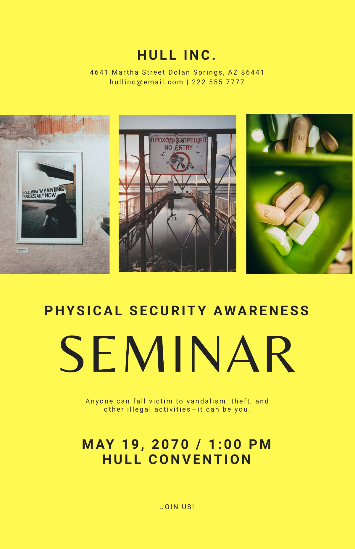 Physical Security Awareness Poster Template