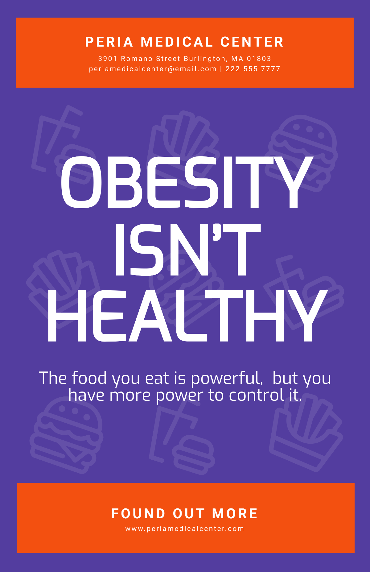 Free Obesity Awareness Poster Template