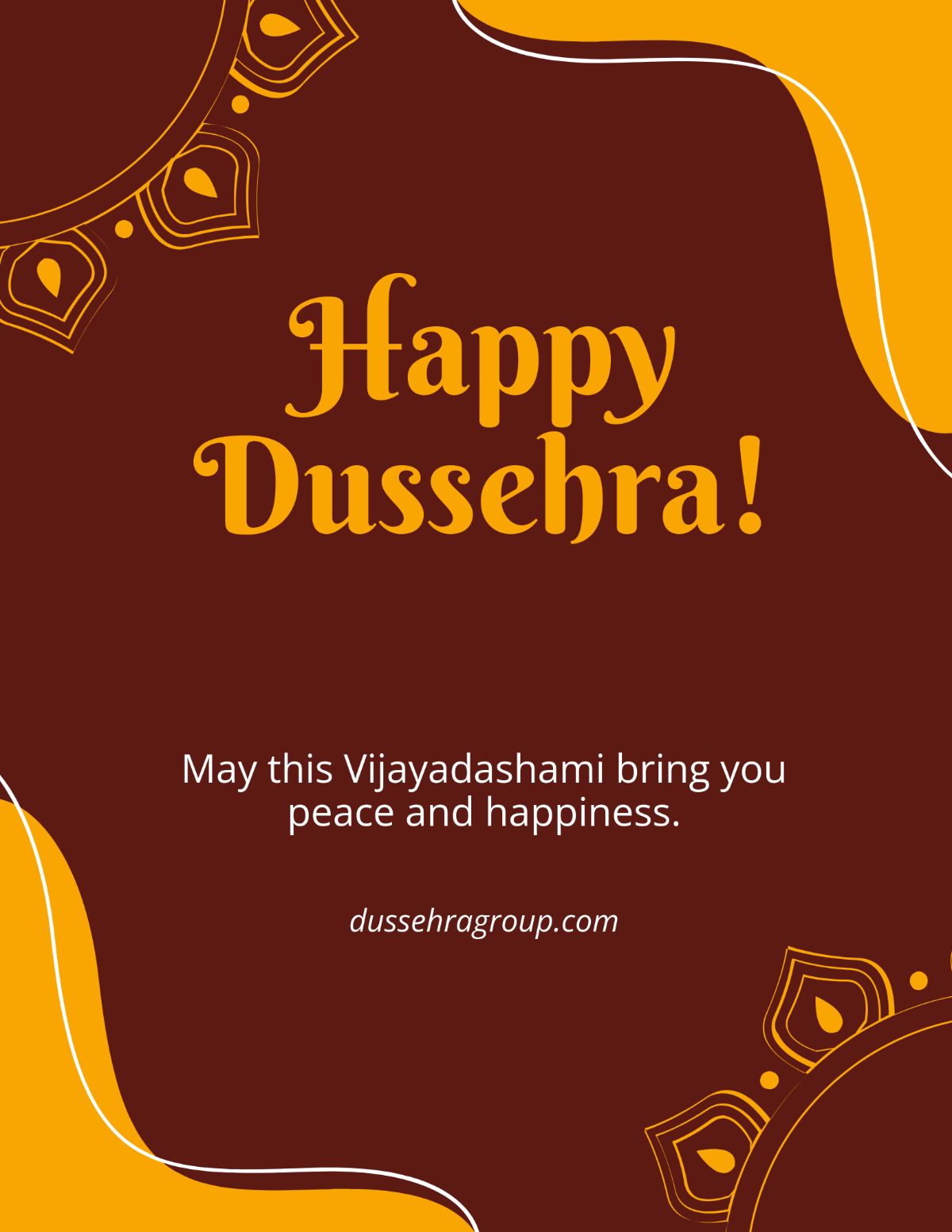 Free Happy Dussehra Flyer Template to Edit Online