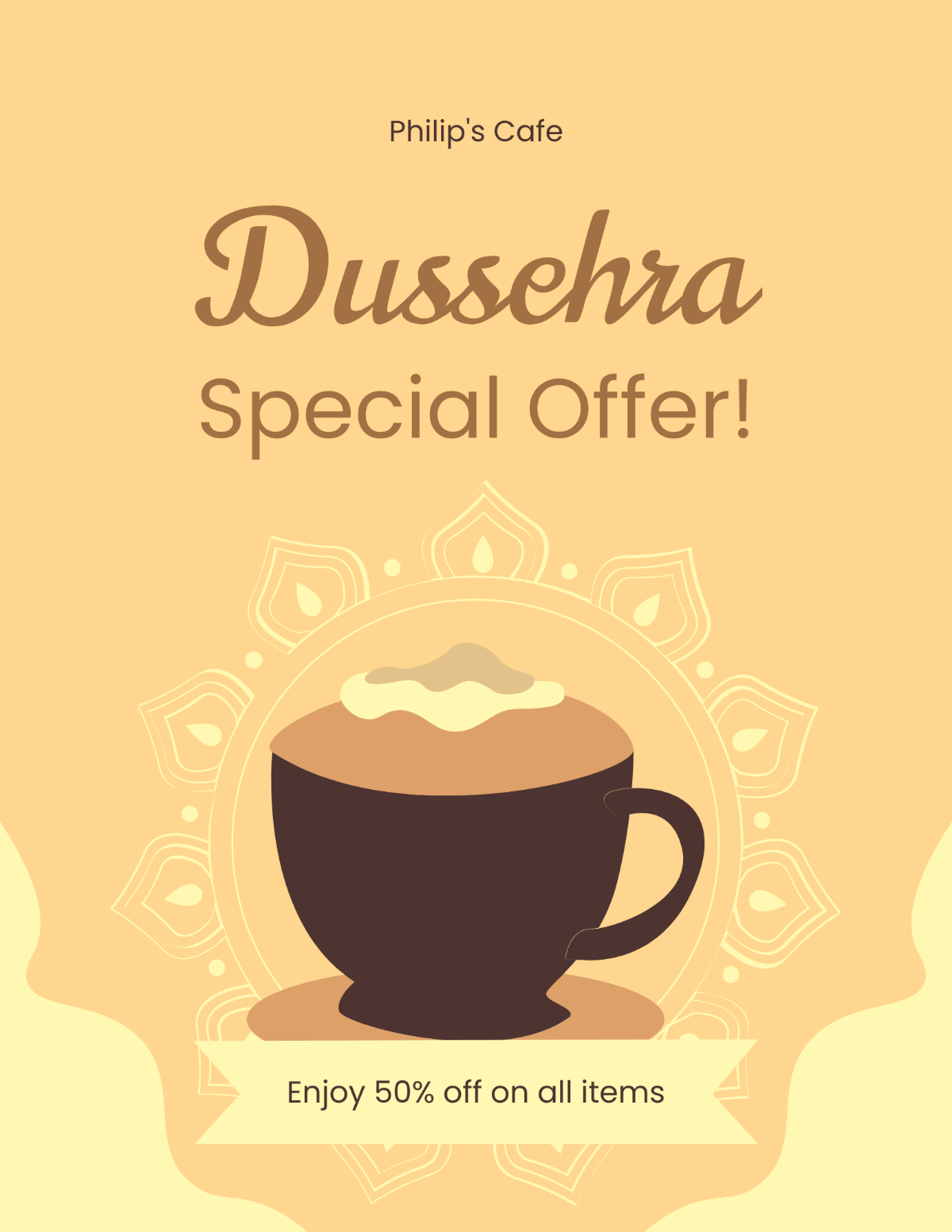 Dussehra Offer Flyer Template - Edit Online & Download