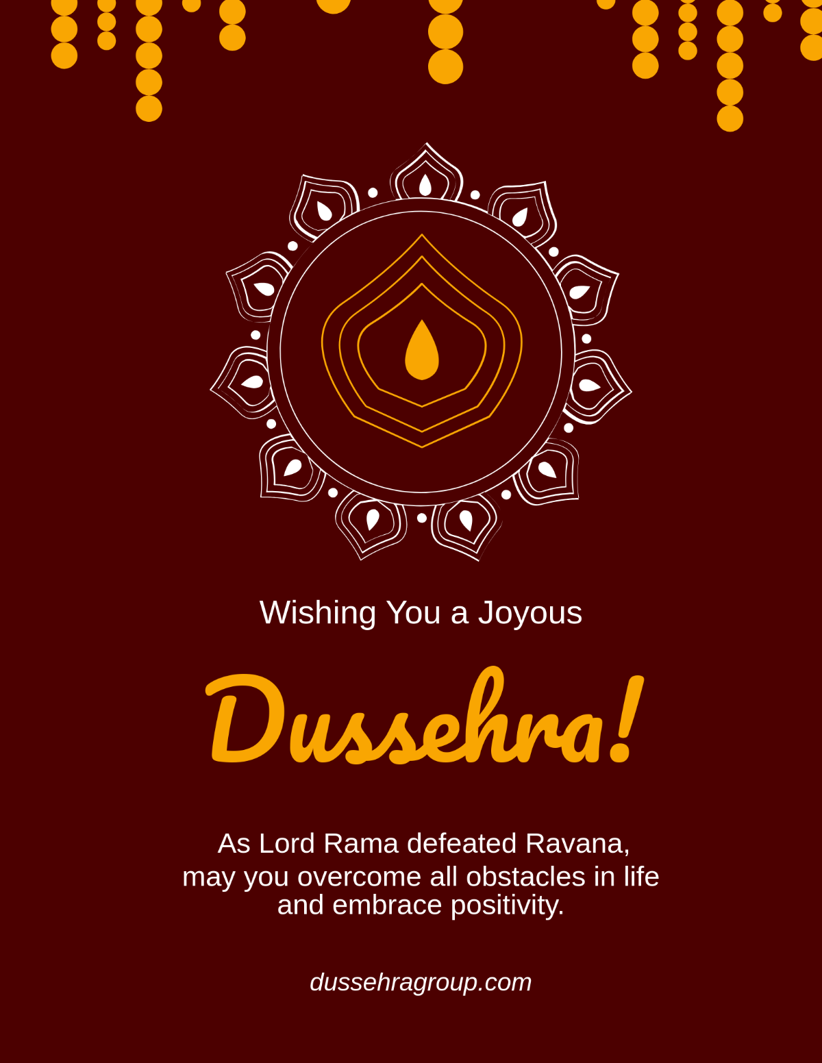 Free Dussehra Greeting Flyer Template to Edit Online