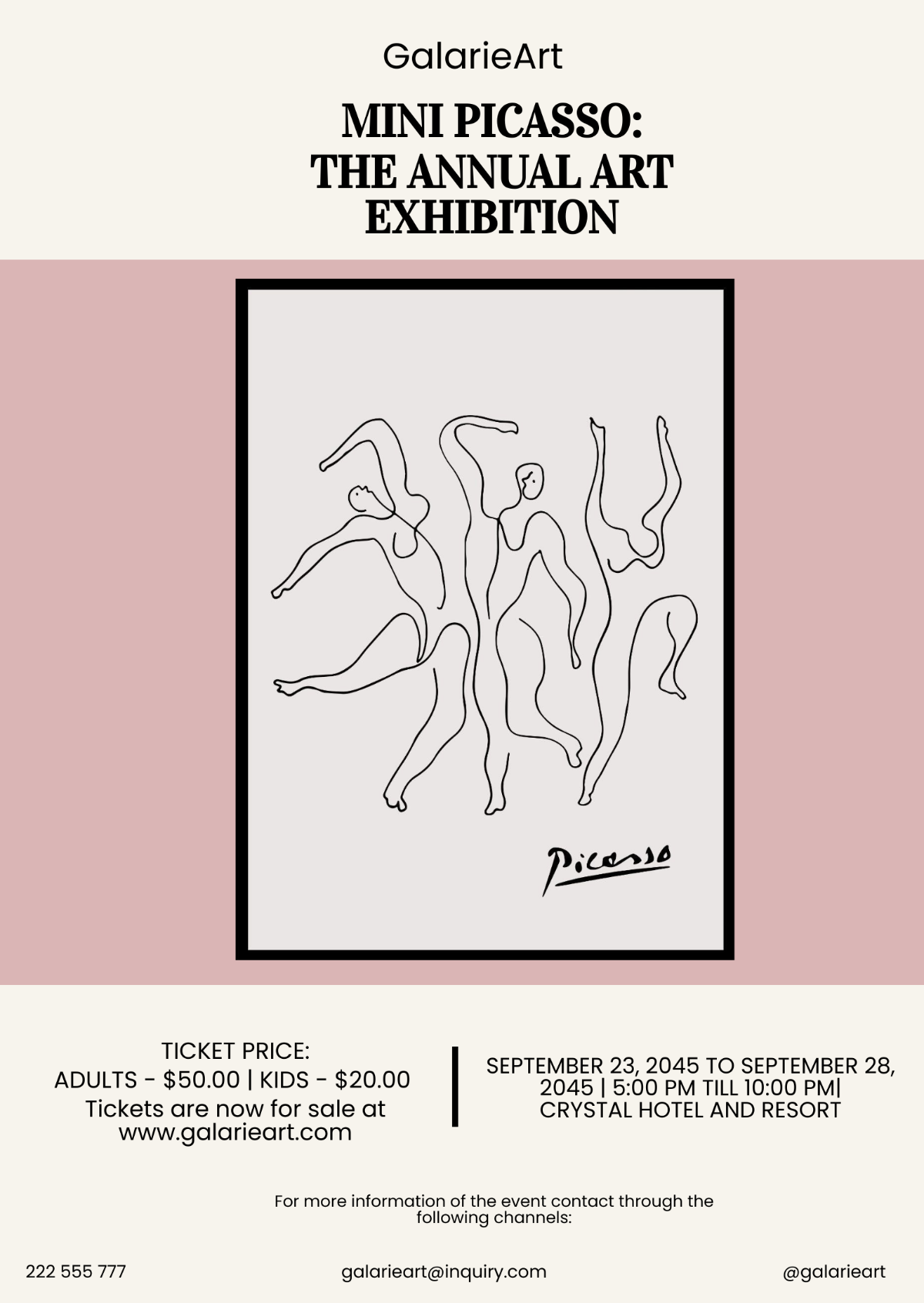 Vintage Art Exhibition Flyer Template - Edit Online & Download