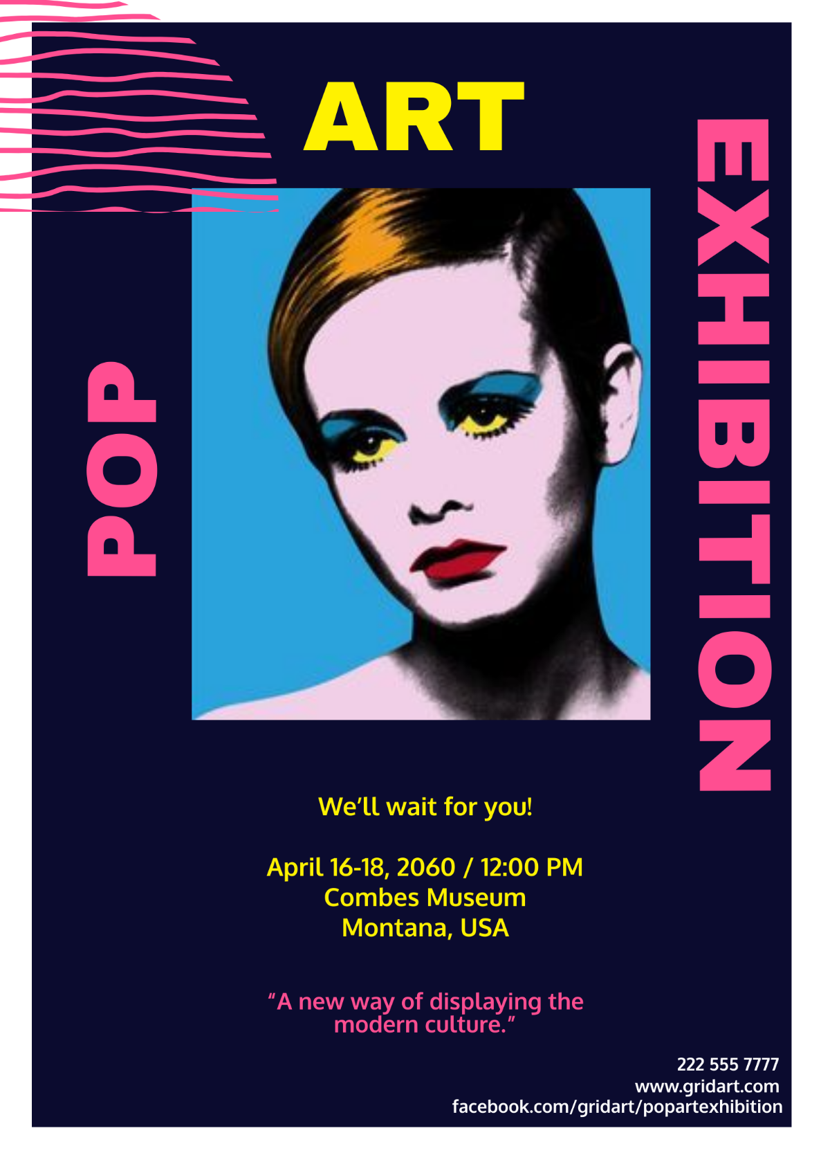 Free Pop Art Exhibition Flyer Template