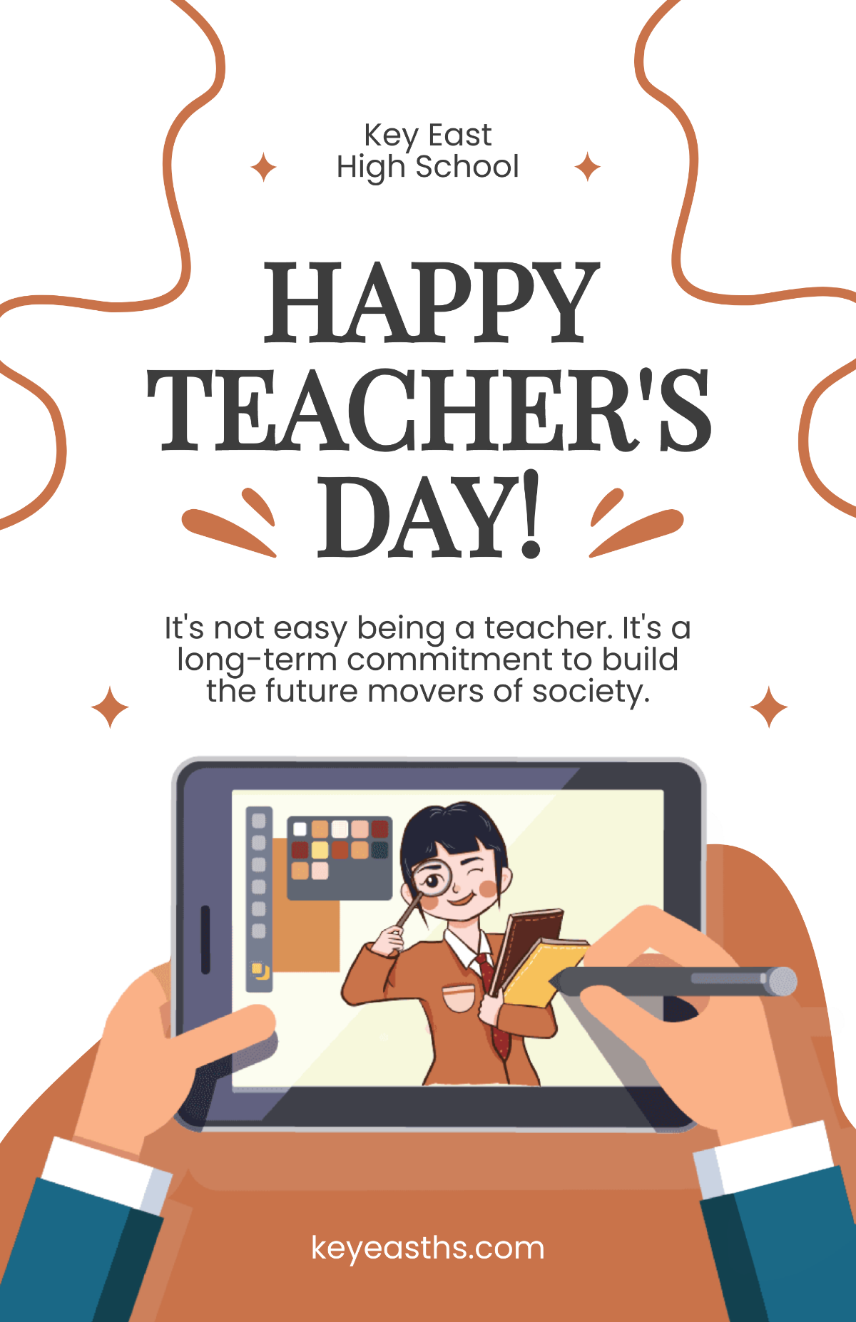 Free Animated Teacher's Day Poster Template