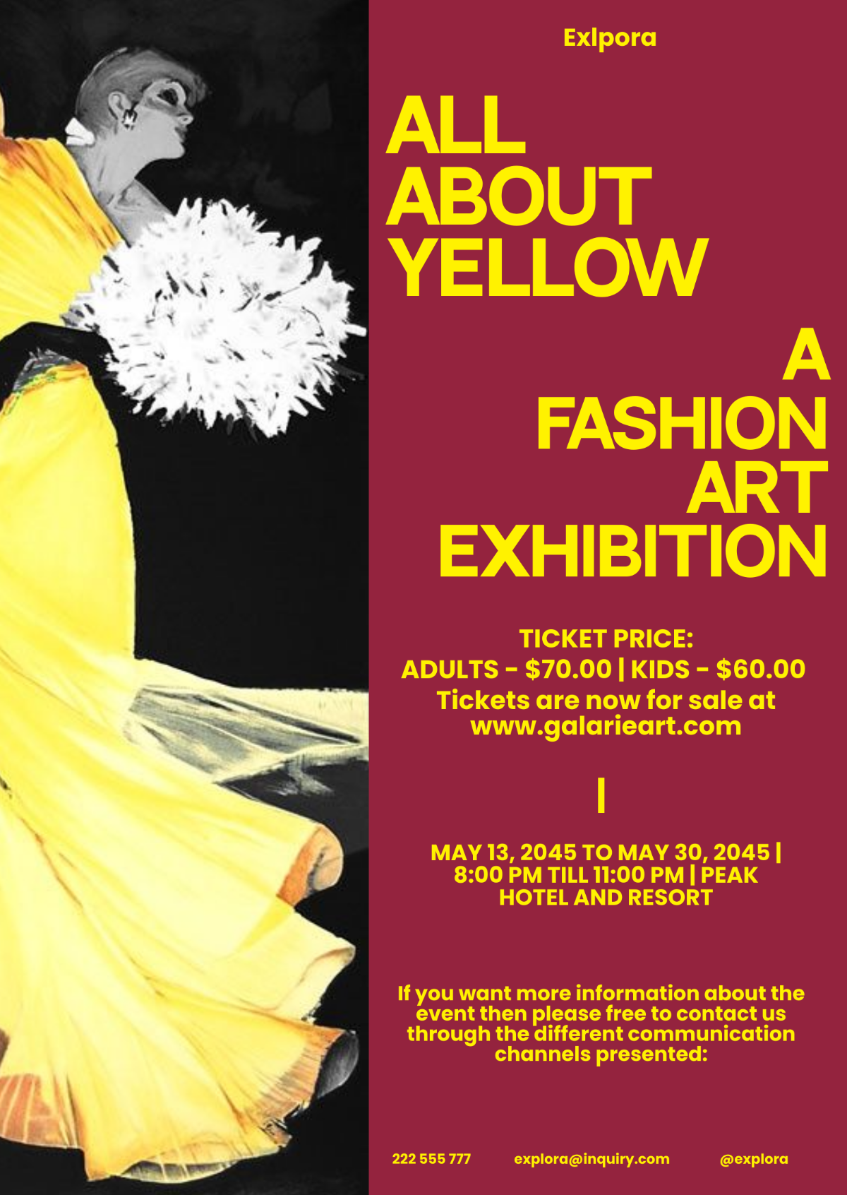 Fashion Art Exhibition Flyer