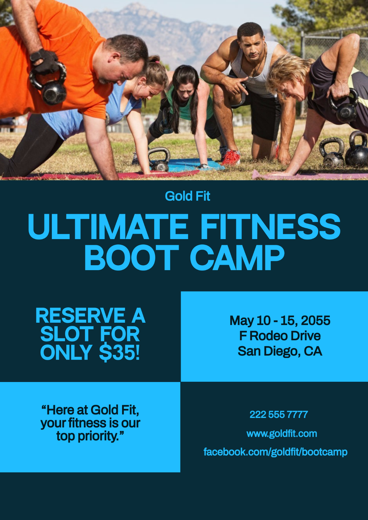 Advertising Boot Camp Flyer Template