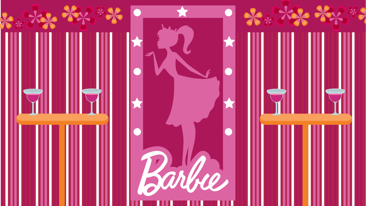 Barbie Party Background Template
