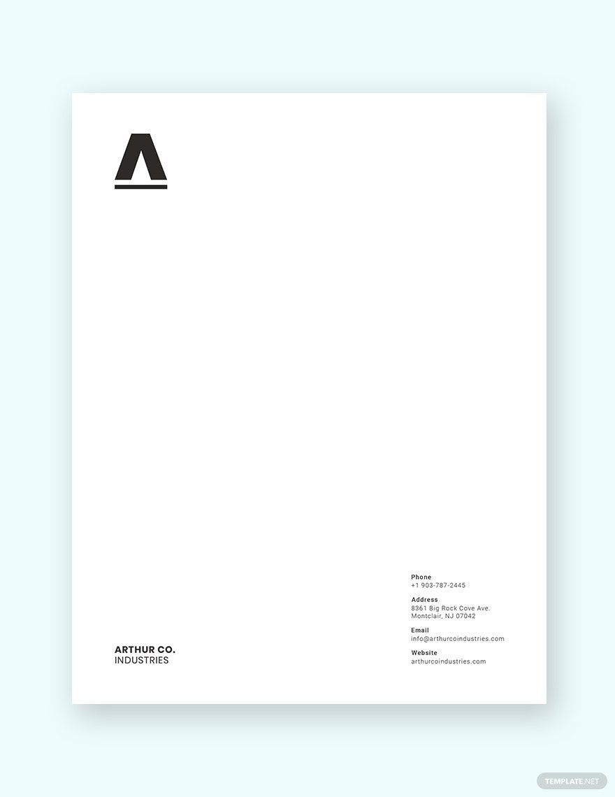 Business Letterhead Template Board of Directors Google Docs, Word