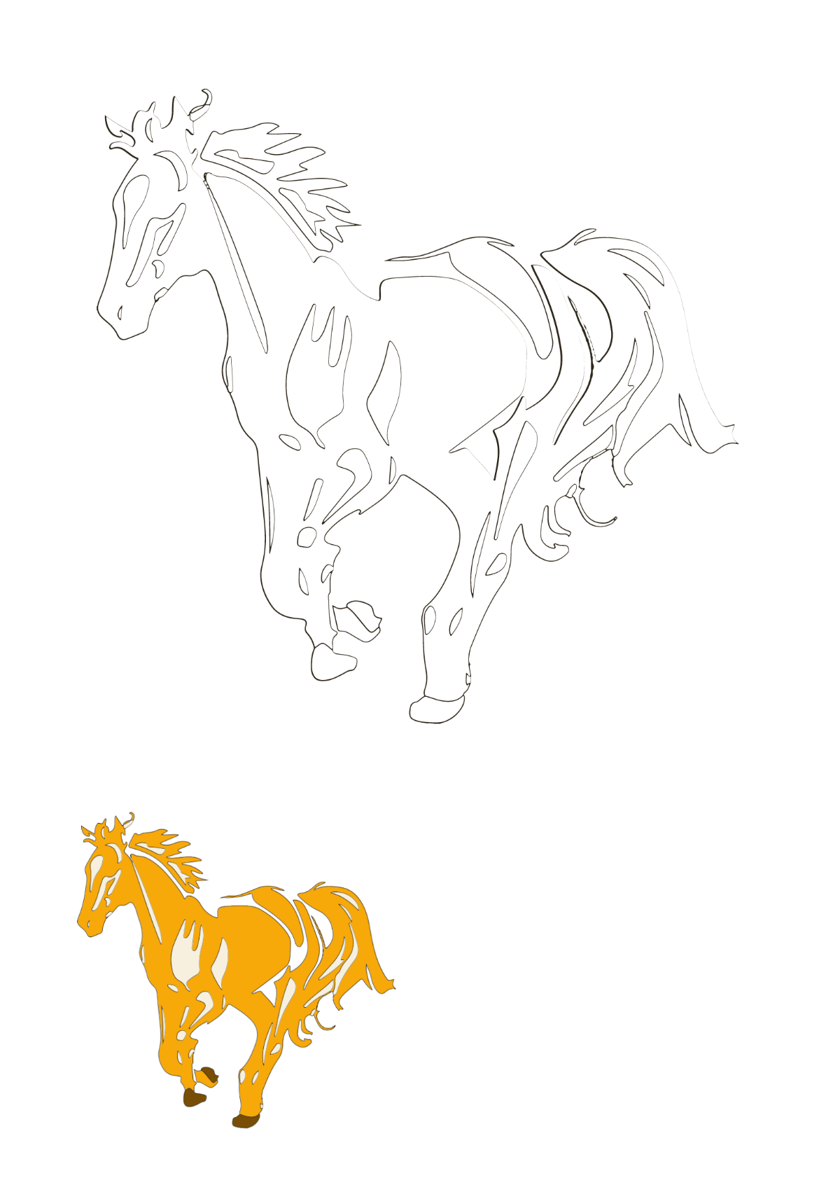 Horse Ornament Coloring Page
