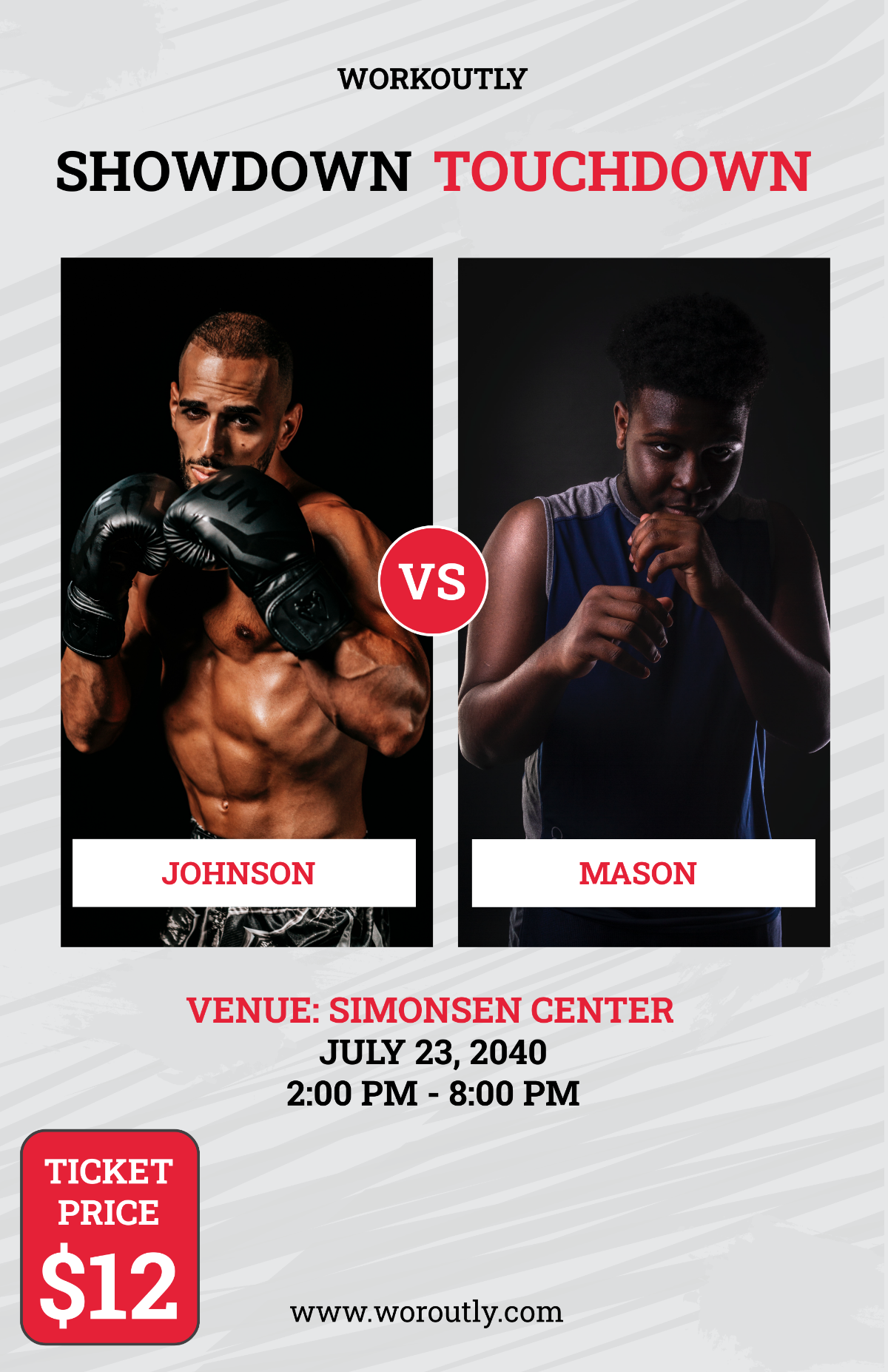 Fight Night Boxing Poster Template