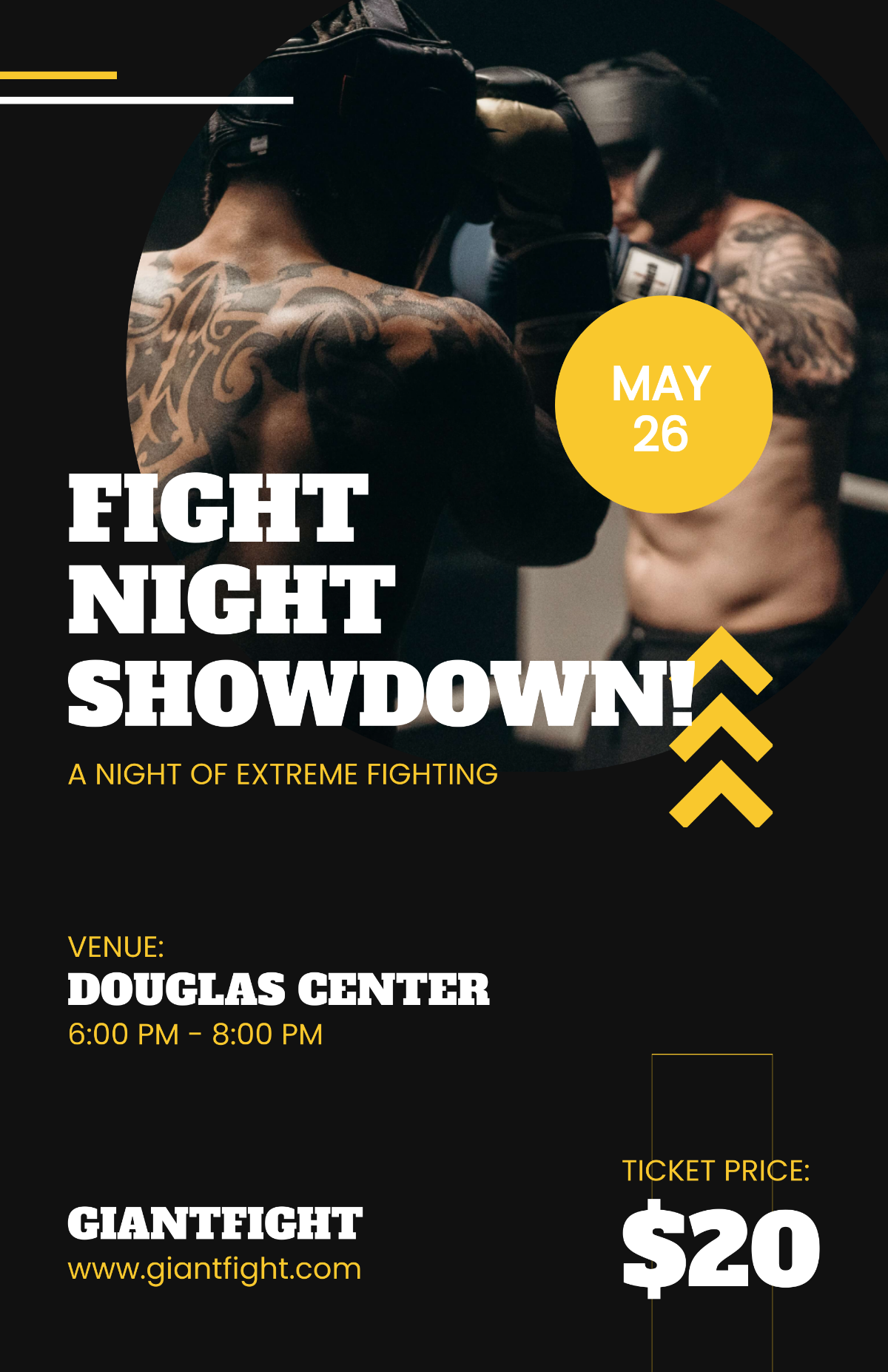 Boxing Event Poster Template