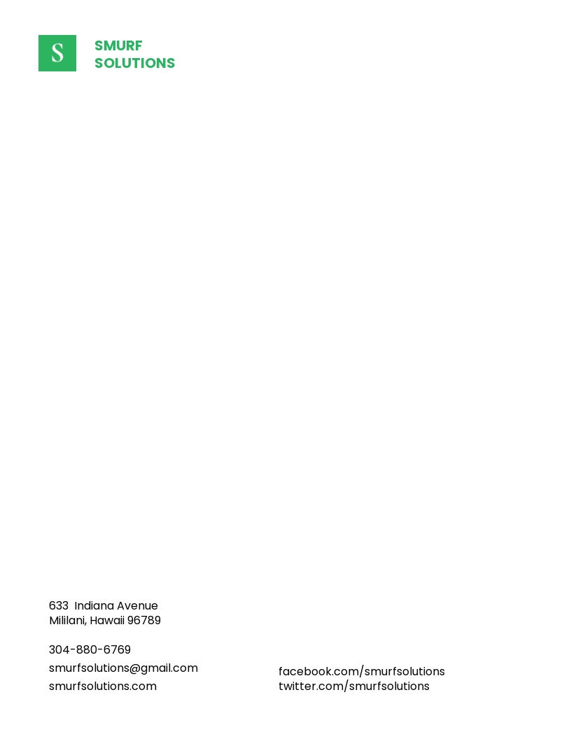 Printable Small Business Letterhead Template - Illustrator, InDesign, Word, Apple Pages, PSD, Publisher