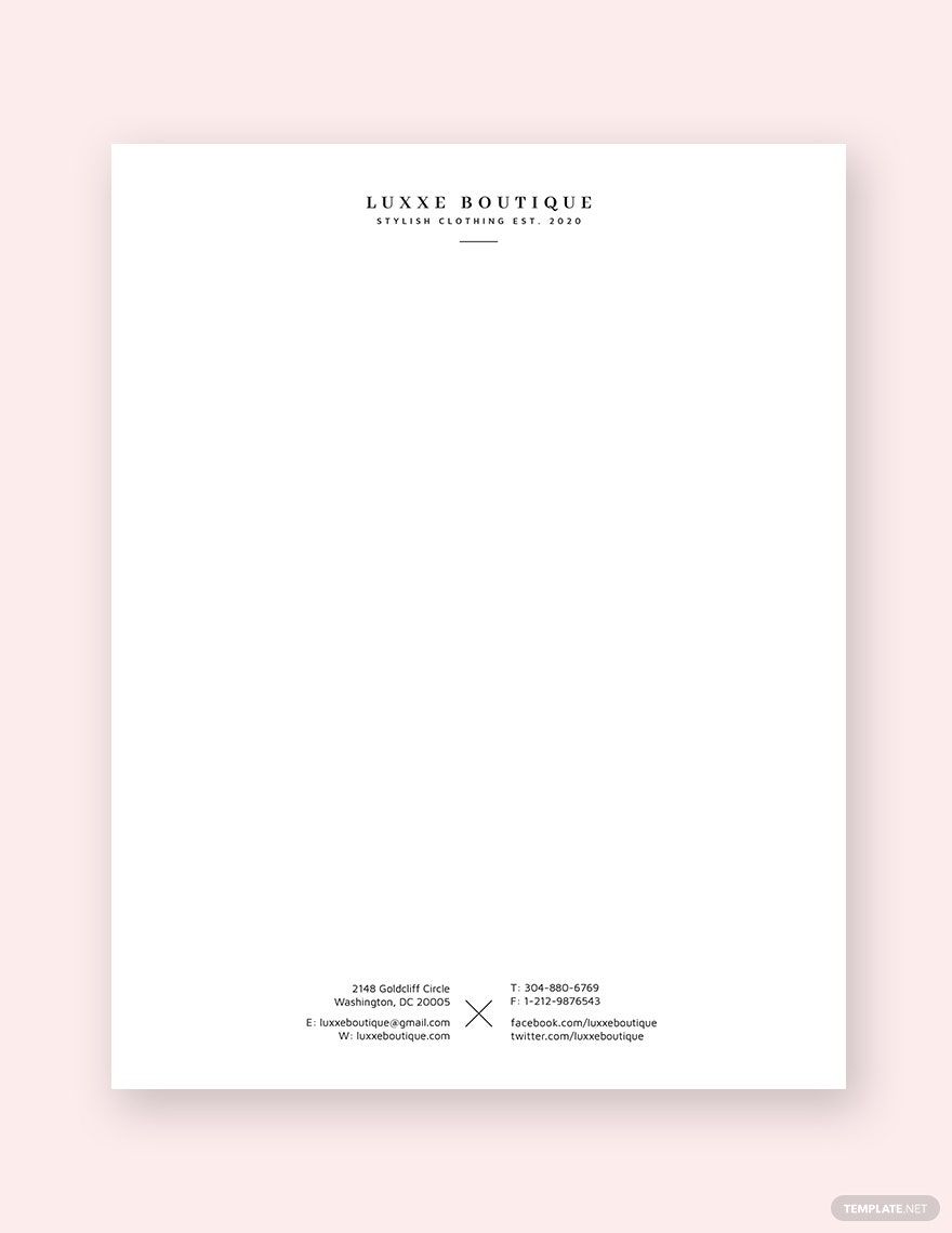 Free Simple Small Business Letterhead Template