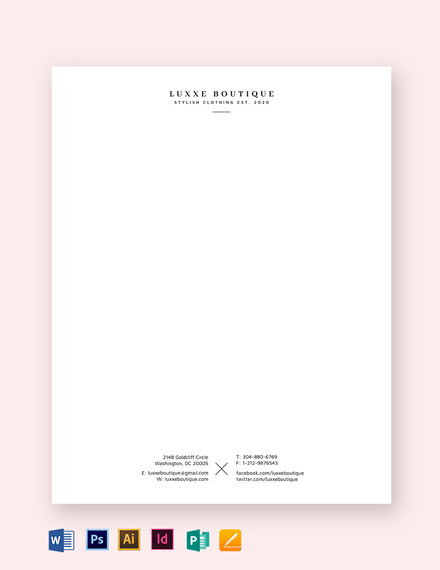 simple small business letterhead