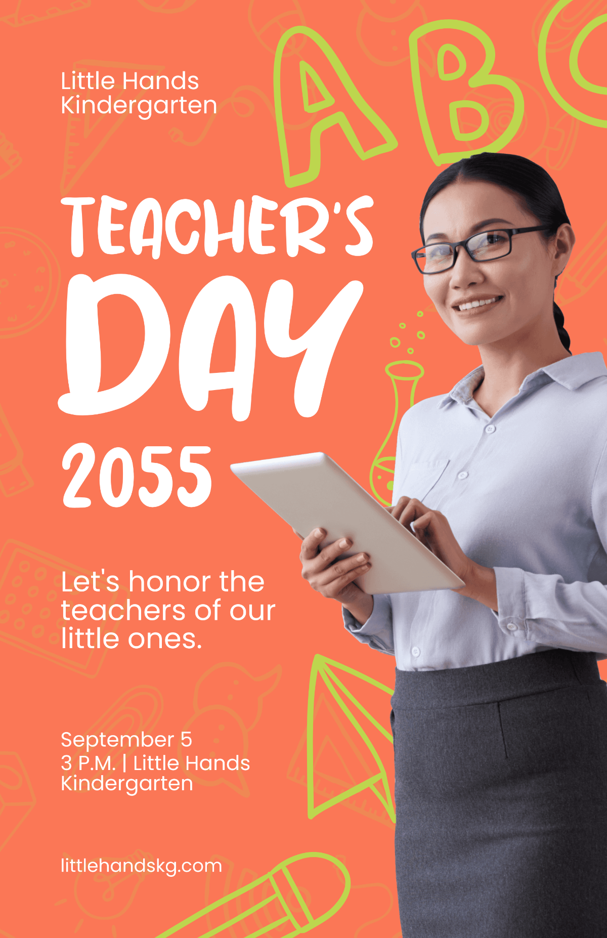 Free Teacher's Day Invitation Poster Template