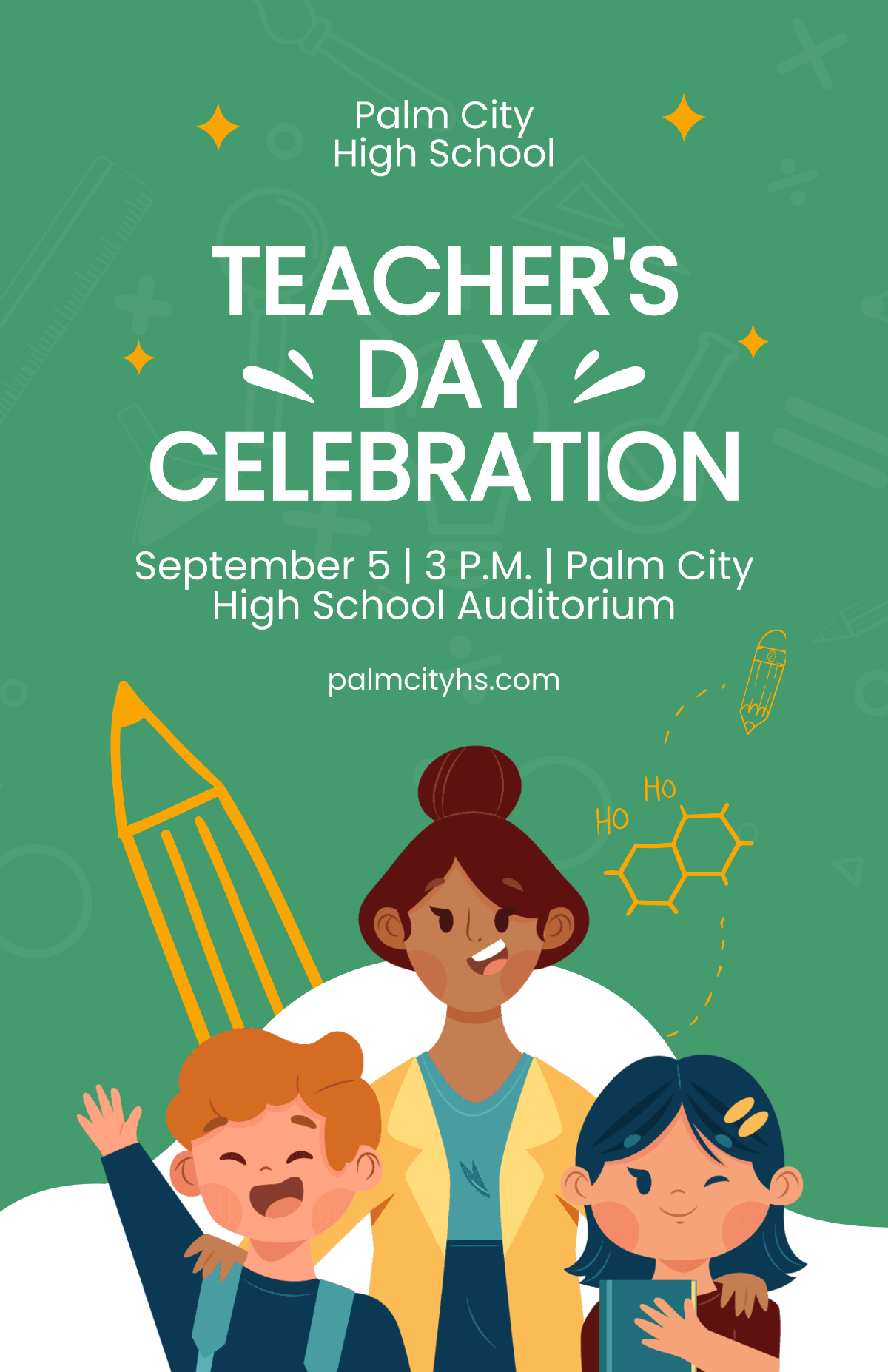 Teacher's Day Event Poster Template