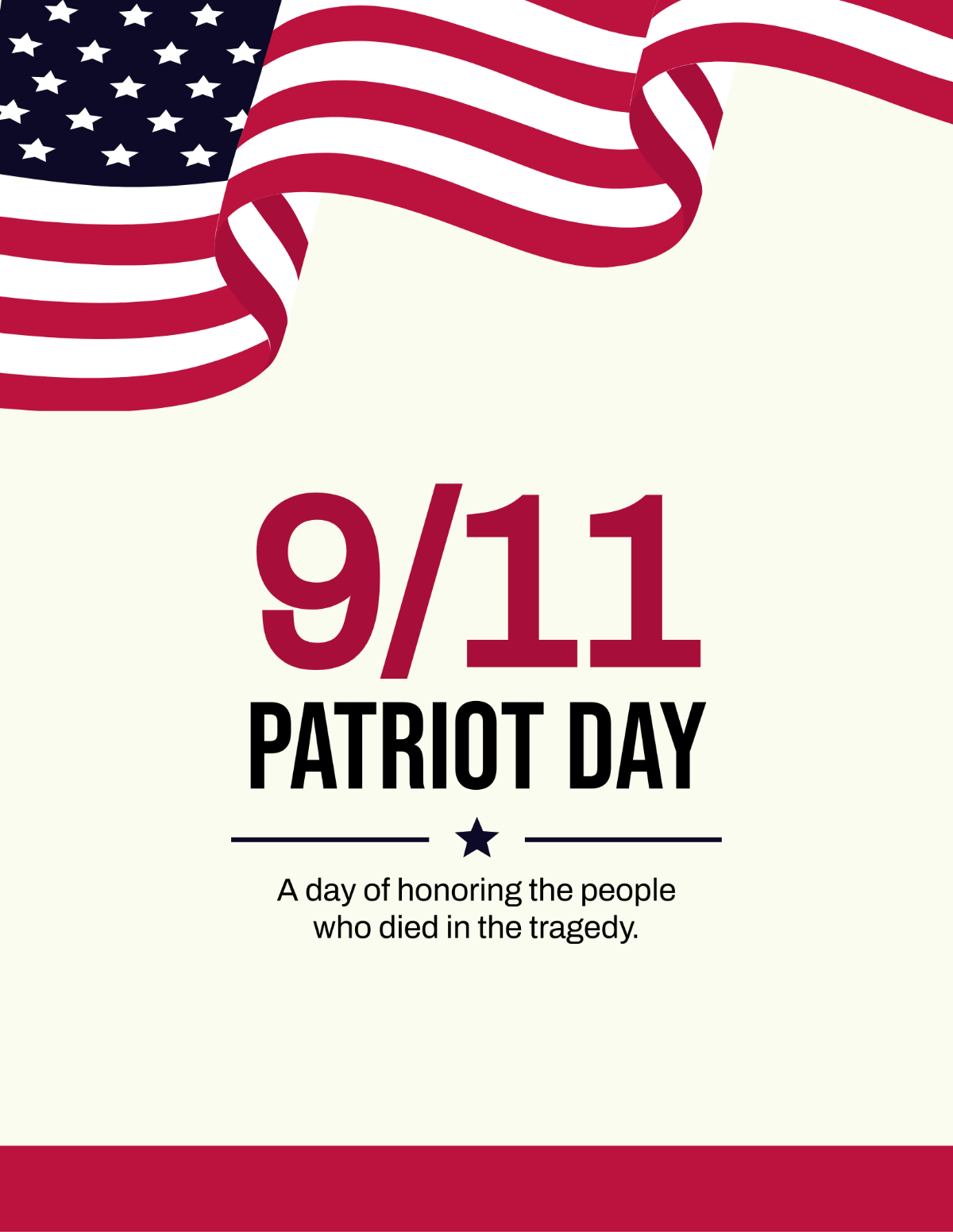 Free Modern Patriot Day Flyer Template