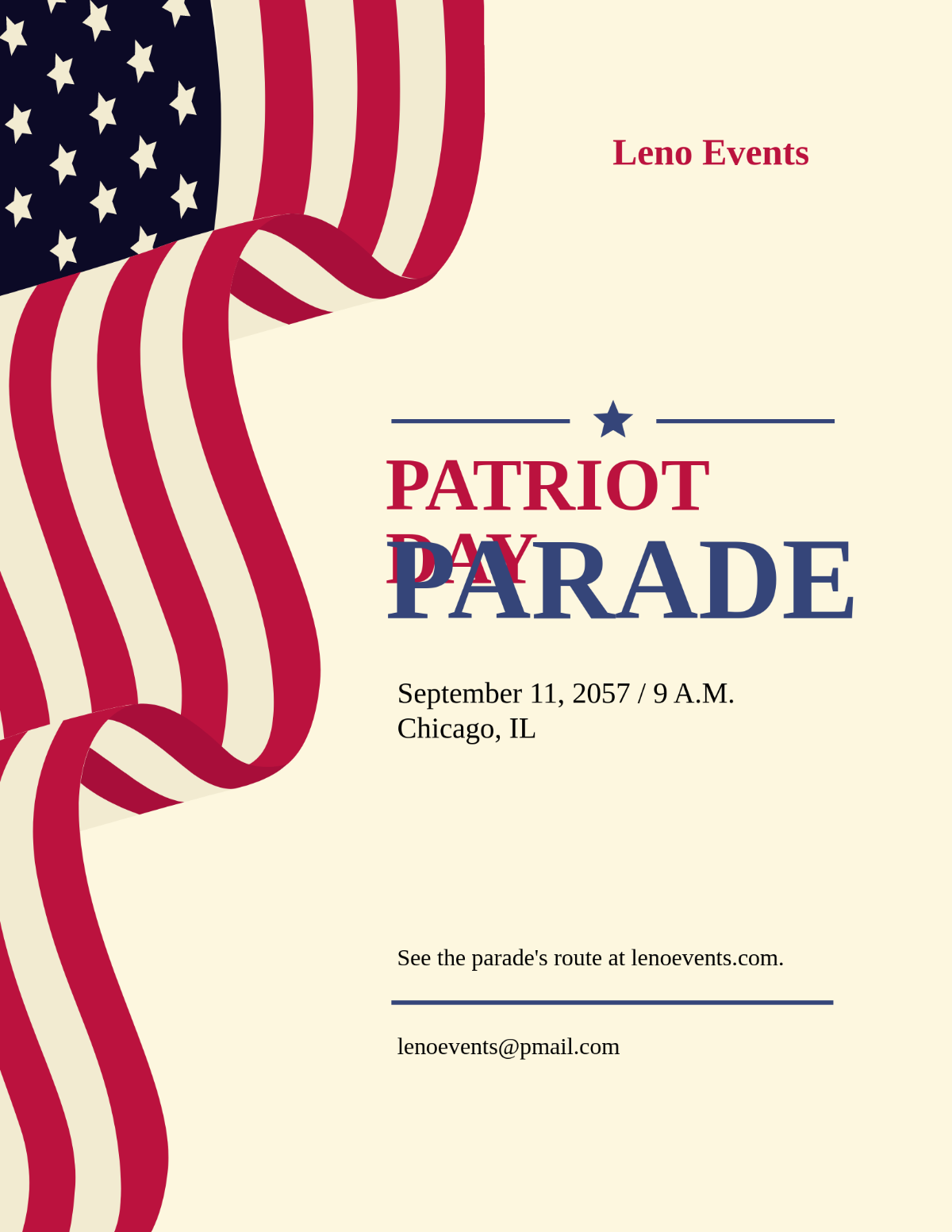 Free Patriot Day Parade Flyer Template