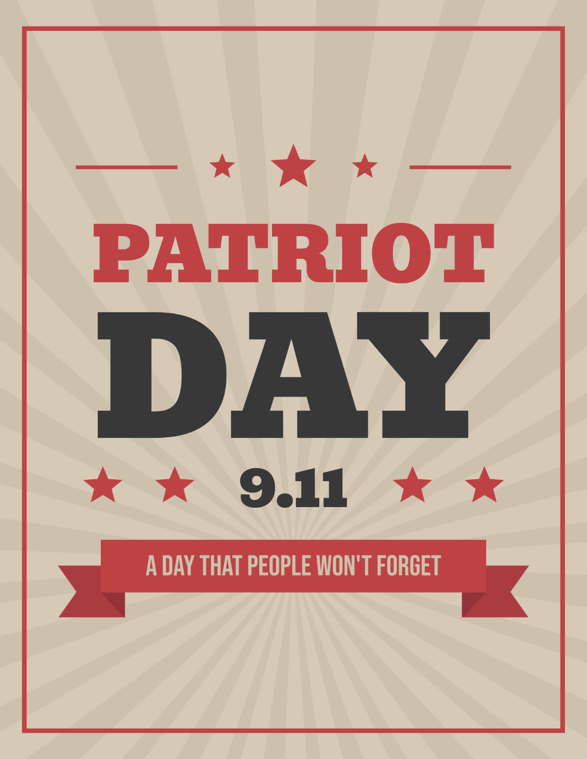 Free Vintage Patriot Day Flyer Template