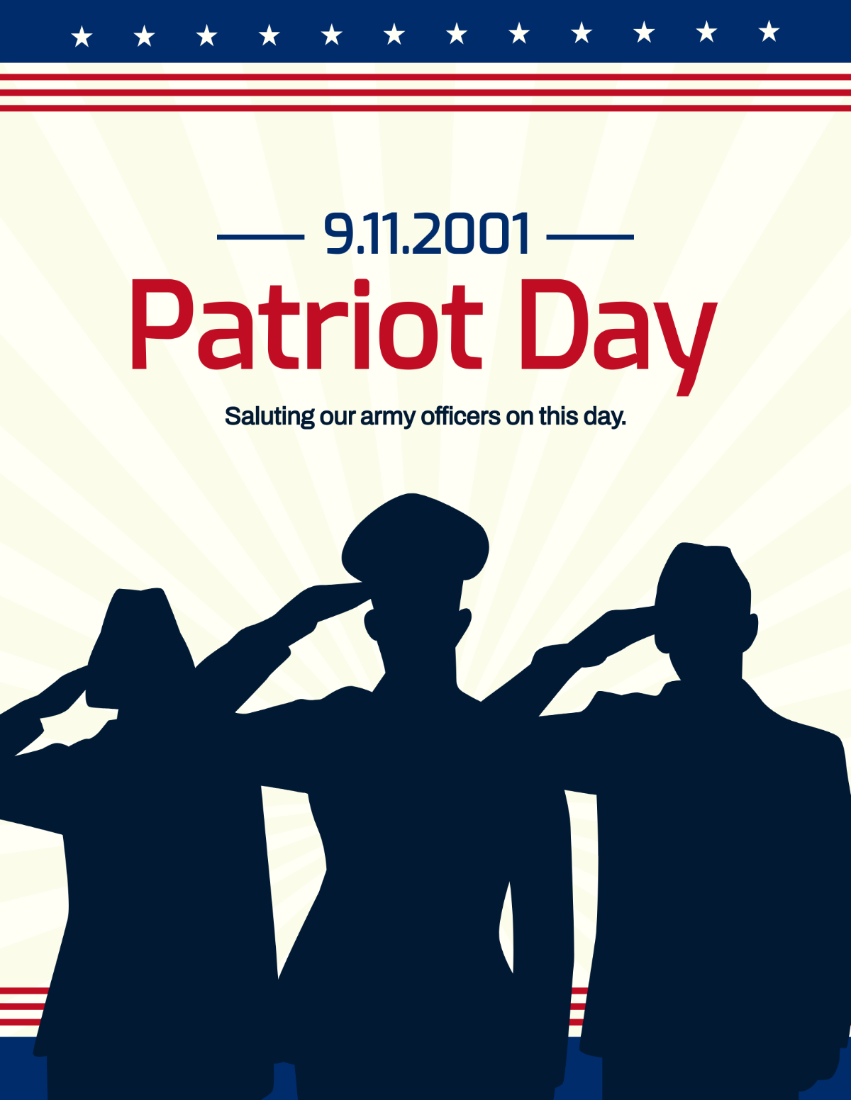 Patriot Day Army Flyer Template